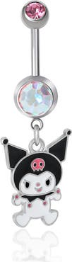 Hello Kitty Kuromi Stainless Steel Dangle Belly Button Ring