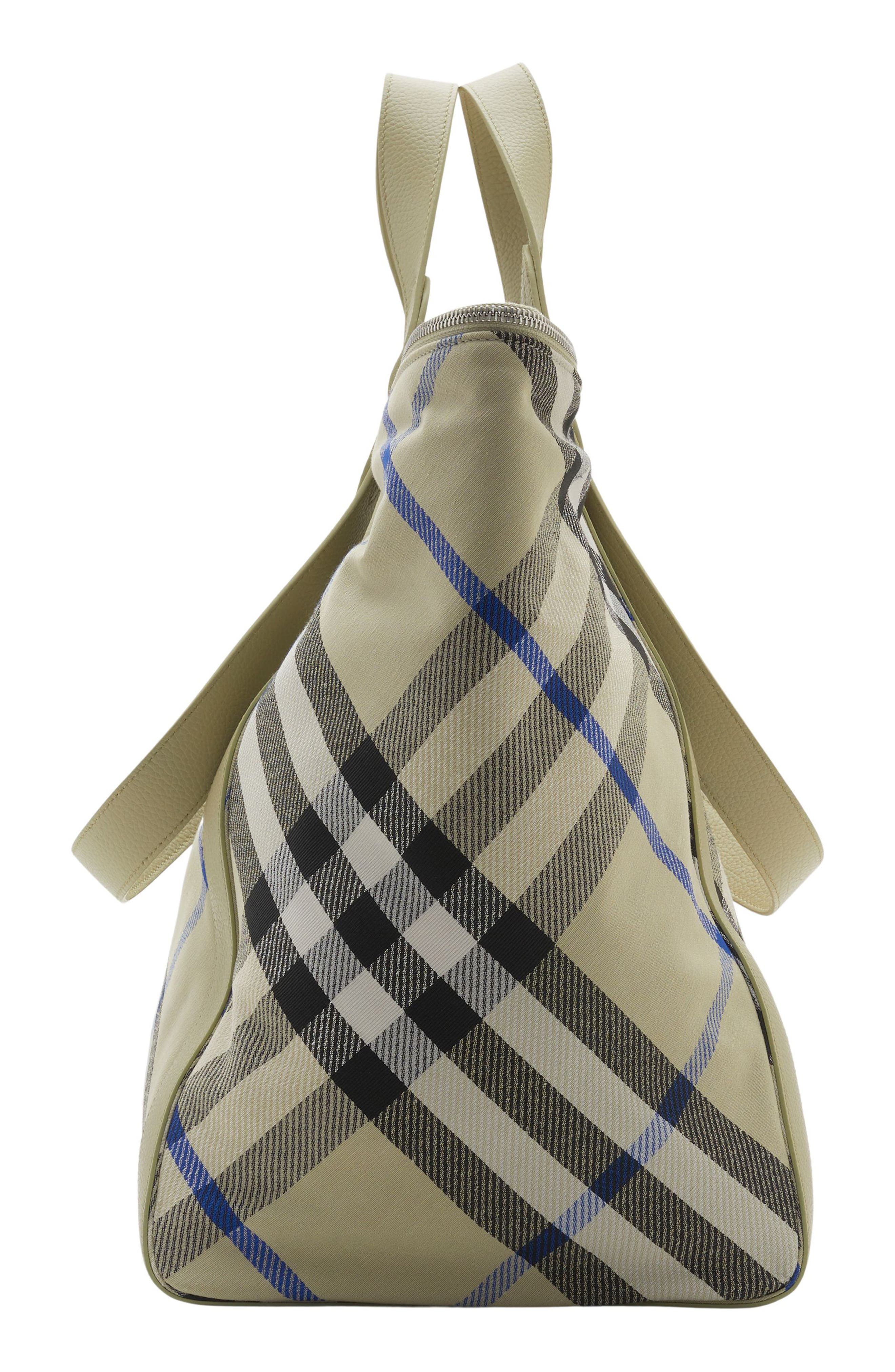 Burberry Festival Jacquard Check Canvas Tote, Alternate, color, 