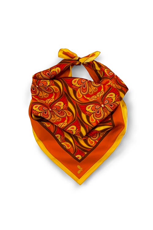 Henelle Silk Bandana In Butterfly Effect Sunset