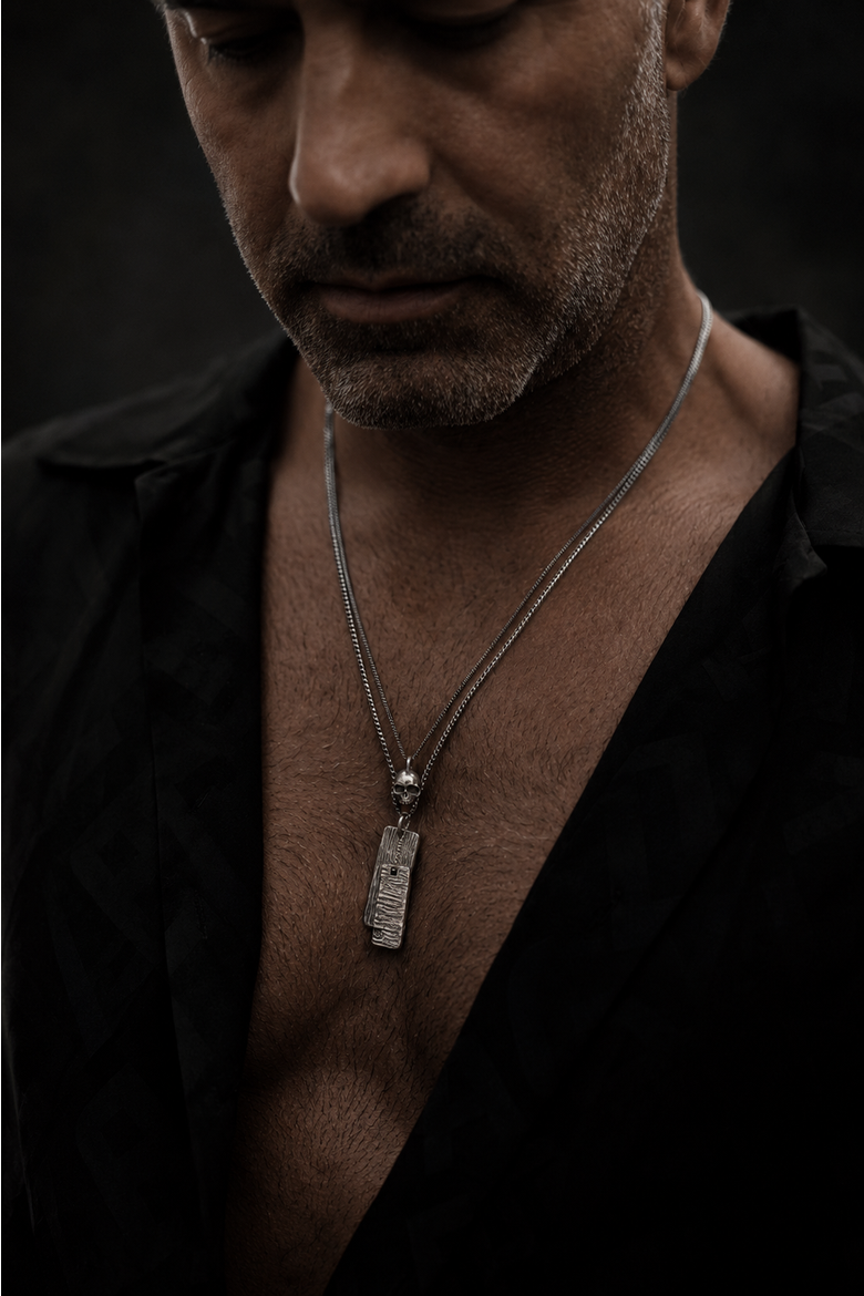 Skull Silver Necklace, Alternate, color, Sterling Silver