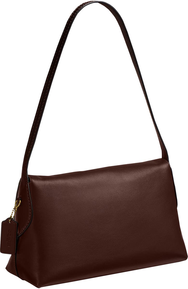 COACH Chelsea 30 Natural Grain Leather Shoulder Bag, Alternate, color, B4/Maple