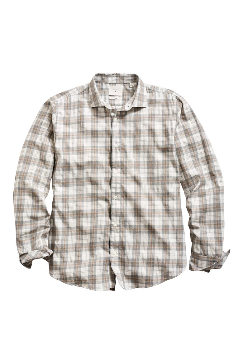 Hutcheson Plaid Cotton Button-Up Shirt, Main, color, GREY MULTI