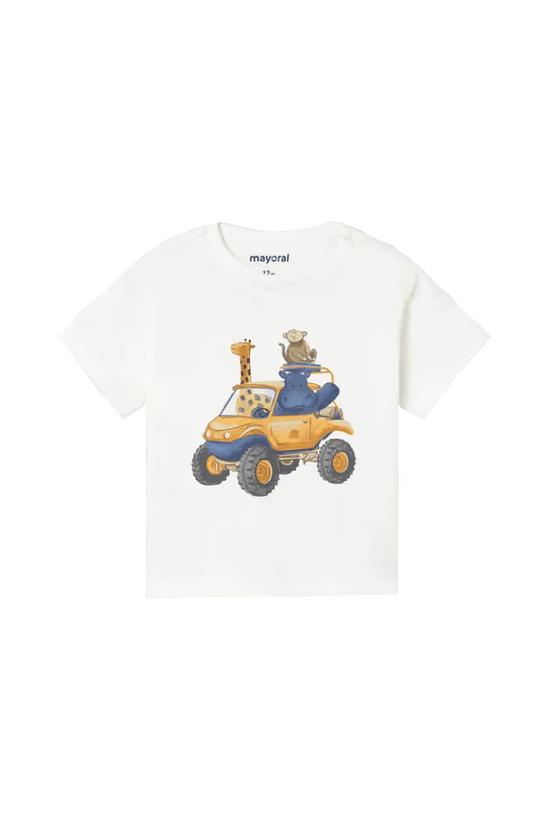 Mayoral Car T-Shirt, Main, color, White