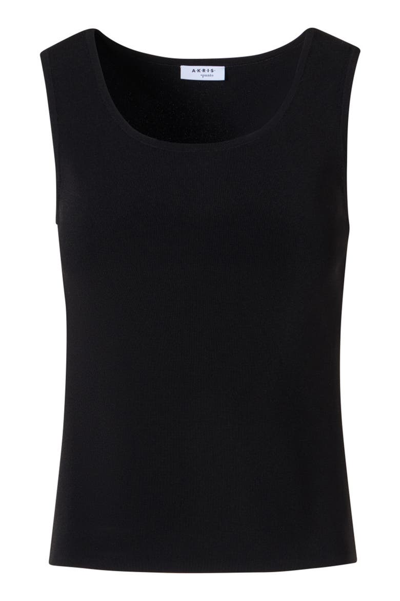Embellished Stretch Knit Tank, Alternate, color, BLACK