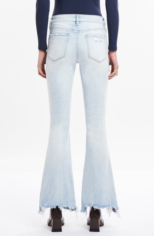 Bayeas Angela Ripped Chew Hem Flare Jeans
