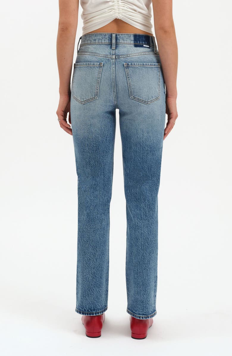 DAZE Smarty Pants High Waist Slim Straight Ankle Jeans, Alternate, color, Face To Face