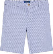 Polo Ralph Lauren Kids' Pinstripe Flat Front Stretch Cotton Chino Shorts