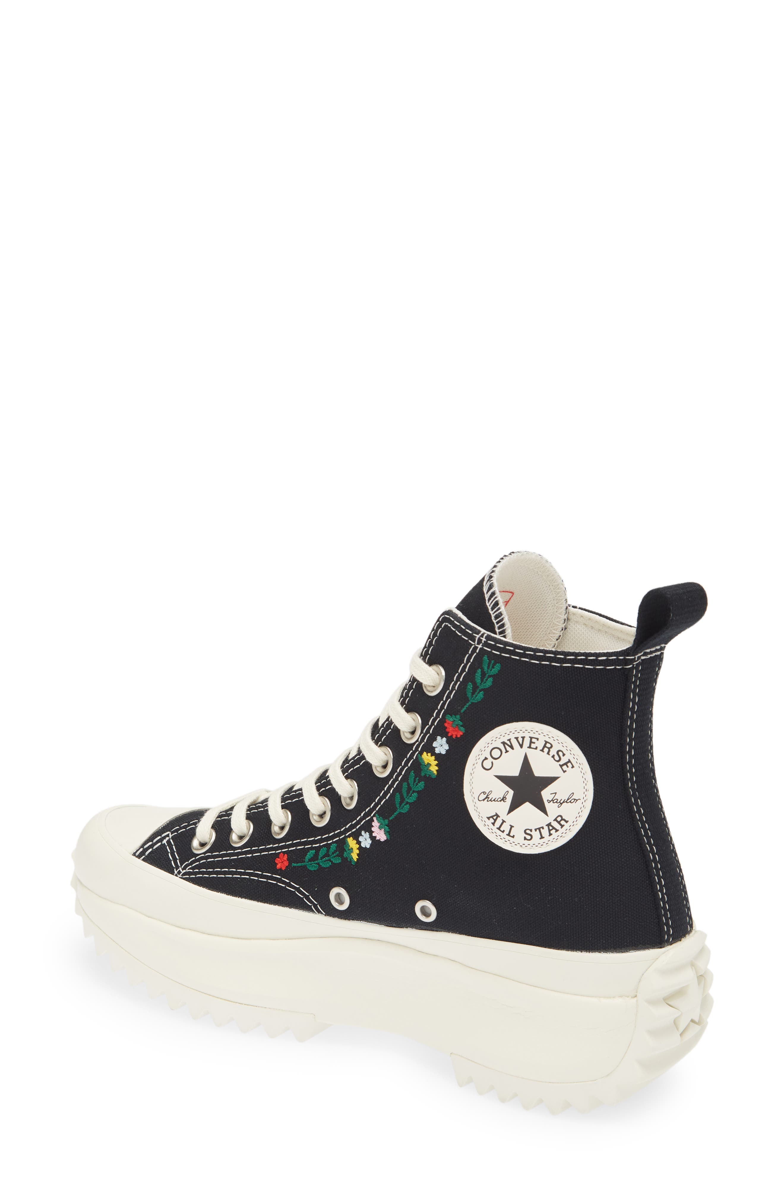 Converse Chuck Taylor<sup>®</sup> All Star<sup>®</sup> Run Star Hike Embroidered High Top Platform Sneaker, Alternate, color, 