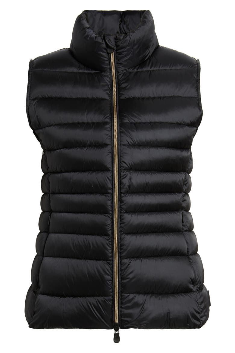 Lynn Quilted Puffer Vest, Alternate, color, BLACK