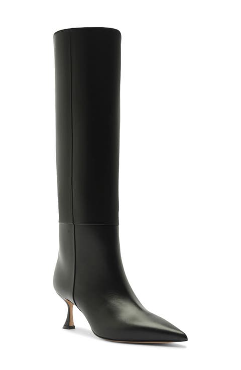 Brena Pointed Toe Knee High Boot (Women)