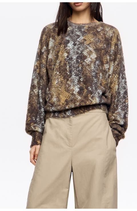 Snake Fur Balloon Sweater