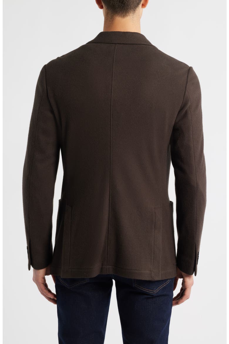 Trim Fit Cotton & Cashmere Jacket, Alternate, color, DARK BROWN