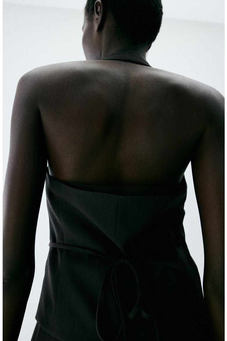 Halter Vest, Alternate, color, BLACK
