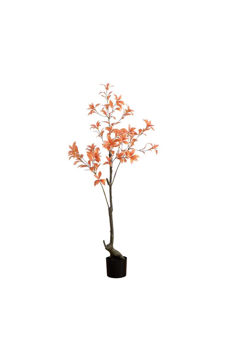 NEARLY NATURAL 4.5-ft Autumn Pieris Artificial Fall Tree, Main, color, Orange