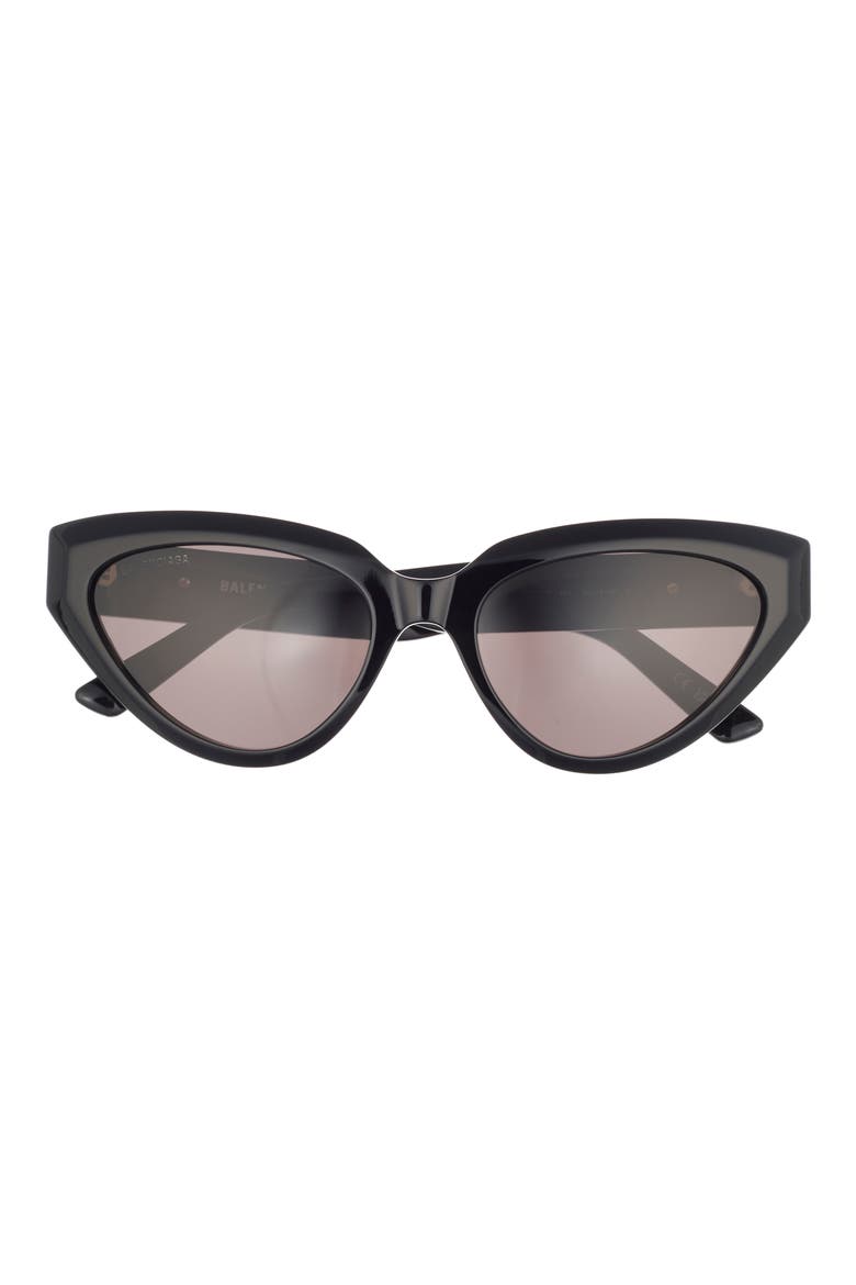 56mm Cat Eye Sunglasses, Main, color, BLACK BLACK GREY