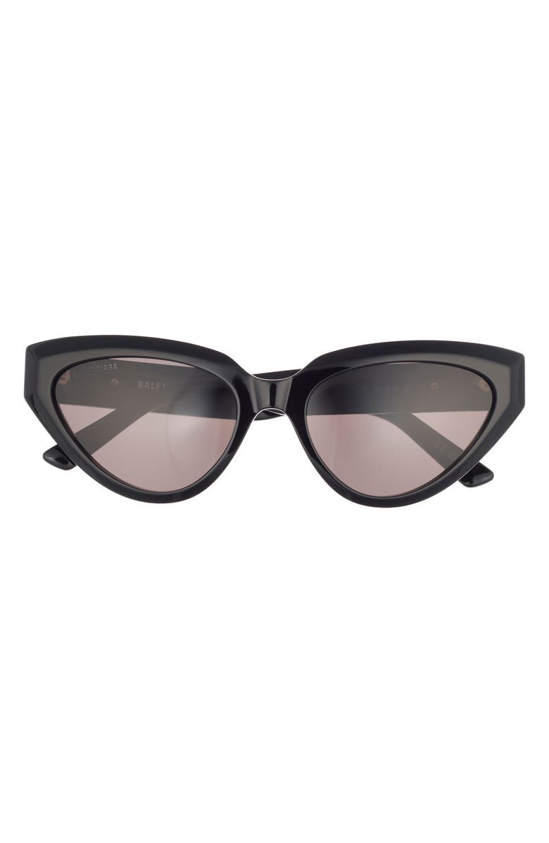 Balenciaga 56mm Cat Eye Sunglasses, Main, color, Black Black Grey