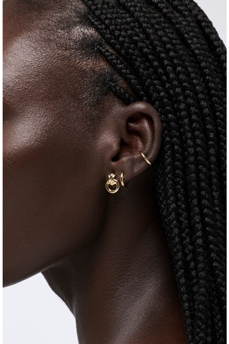 Mini Remi Knot Stud Earrings, Alternate, color, GOLD