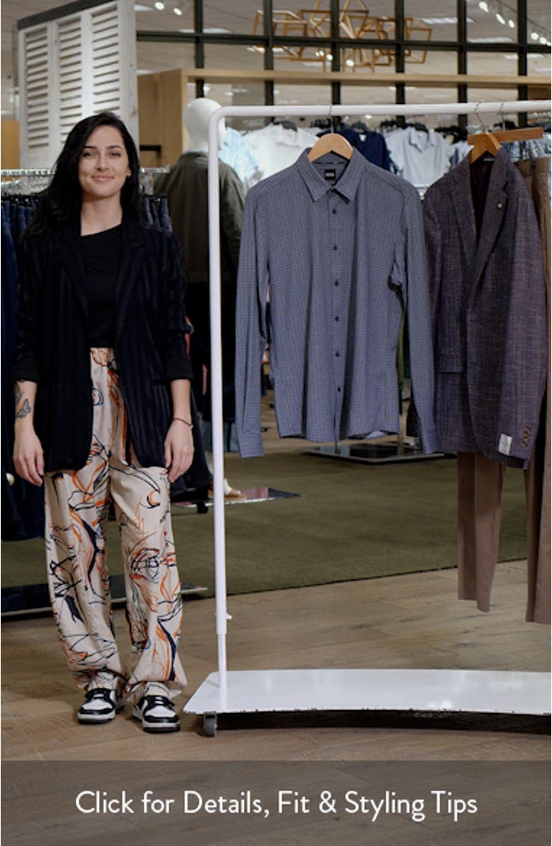 Roan Kent Geo Print Button-Up Shirt, sales video thumbnail