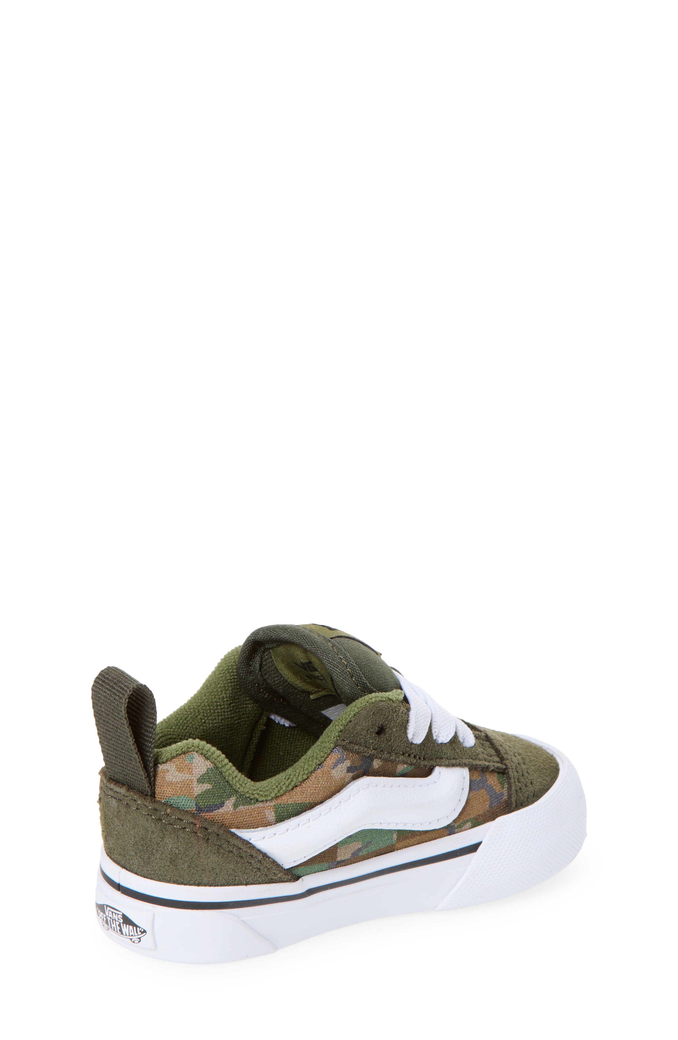 Kids' Knu Skool Elastic Lace Sneaker, Alternate, color, CHECK CAMO OBSIDIAN FERN/GREEN