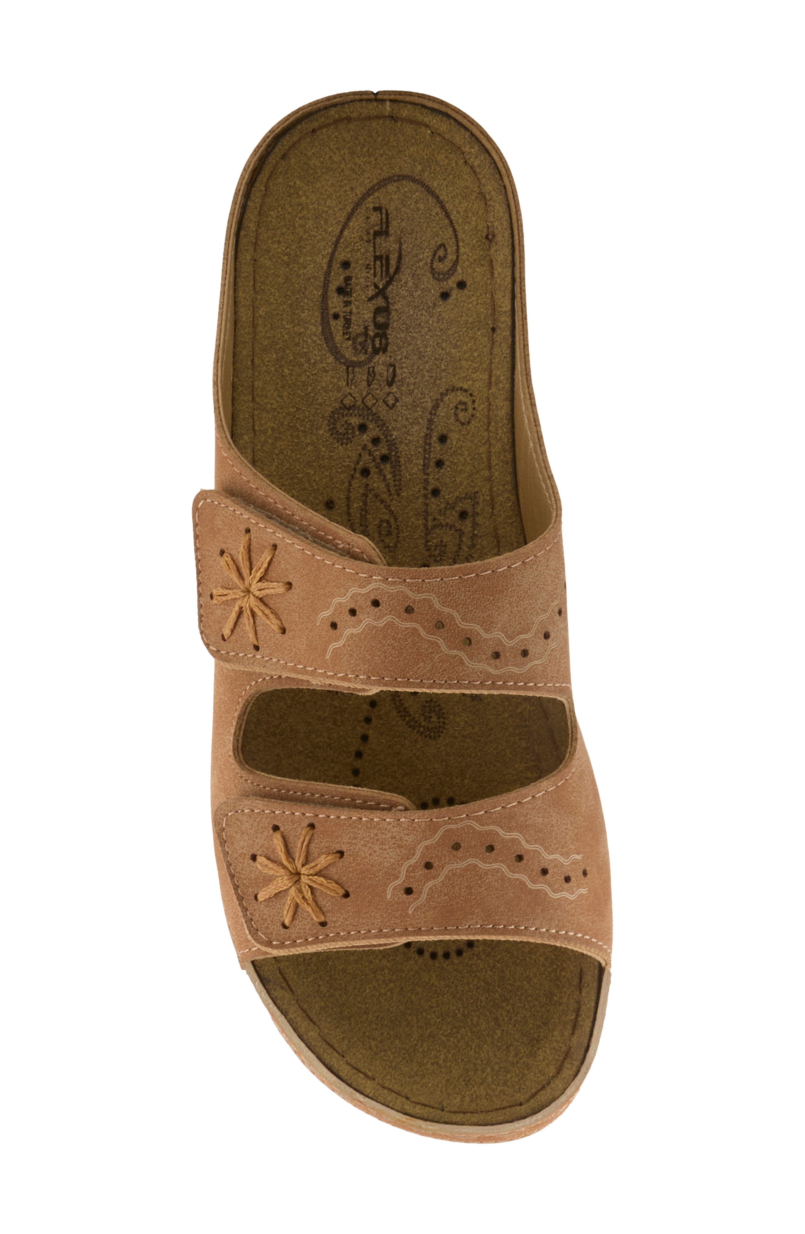 Double Strap Wedge Sandal, Alternate, color, TAN