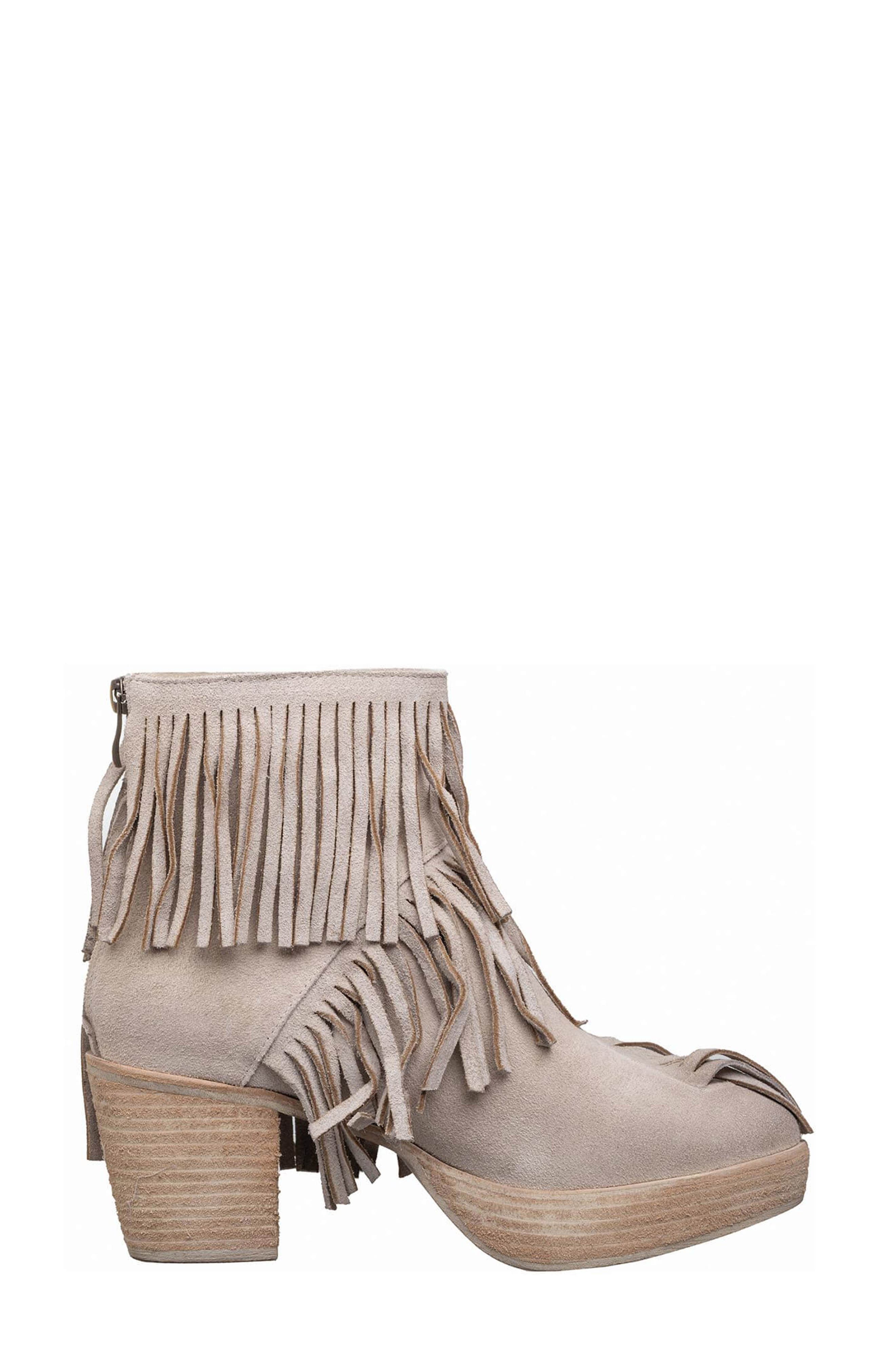 Ember Fringed Suede Boot, Alternate, color, MAKE UP