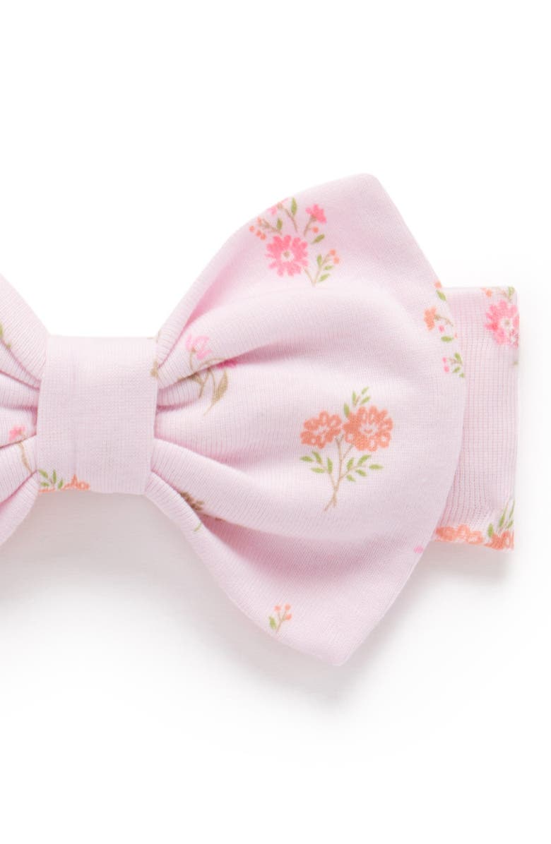 Purebaby Printed Zip Footie 
Headband, Alternate, color, 