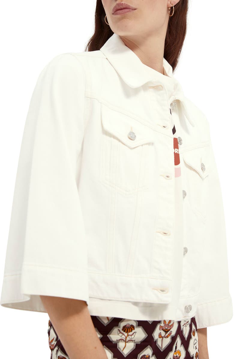 Scotch & Soda Crop Trucker Jacket, Alternate, color,