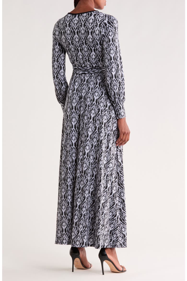 Long Sleeve Wrap Dress, Alternate, color, GREY