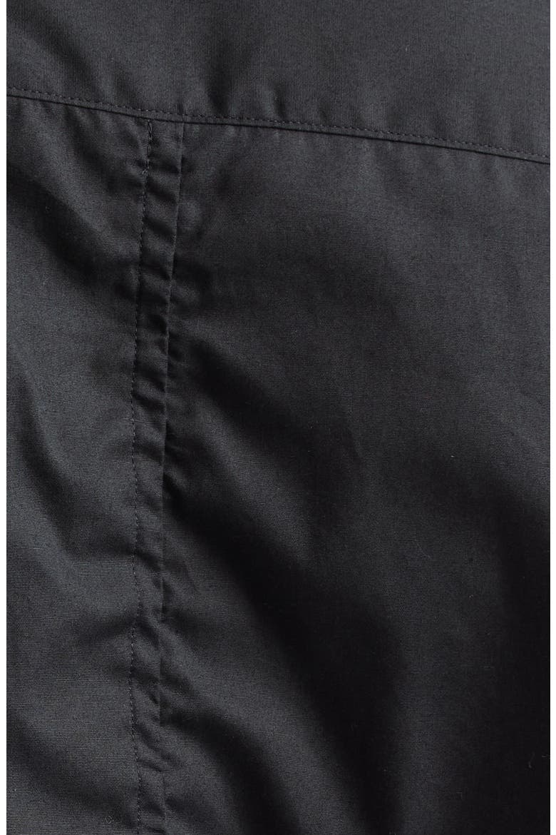 Boxy Crop Cotton Button-Up Shirt, Alternate, color, BLACK