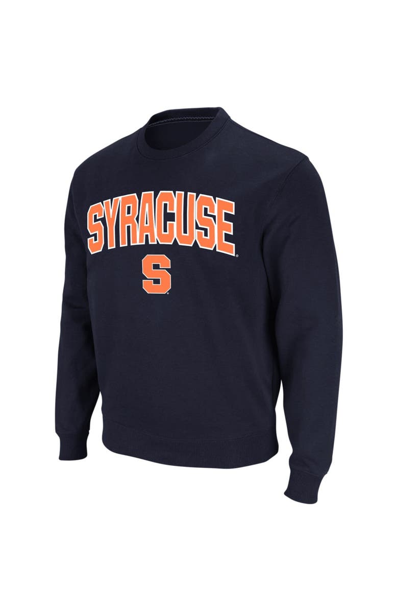 COLOSSEUM Men's Colosseum Navy Syracuse Orange Arch & Logo Crew Neck Sweatshirt, Main, color, Navy