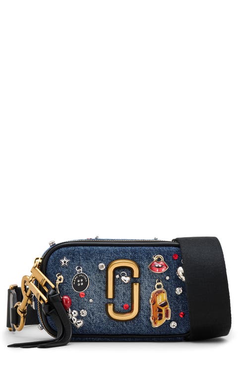 The Trinket Charm Denim Snapshot Bag