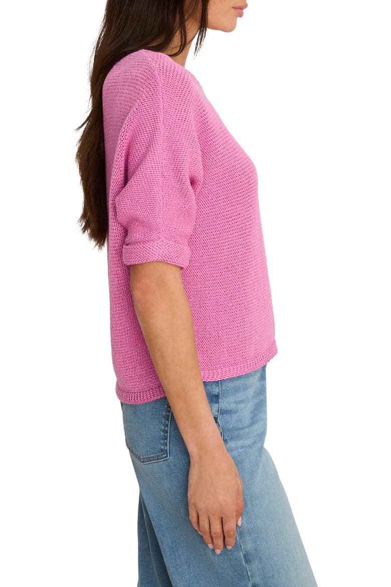 Crimpy Roll Sleeve Sweater, Alternate, color, CROCUS