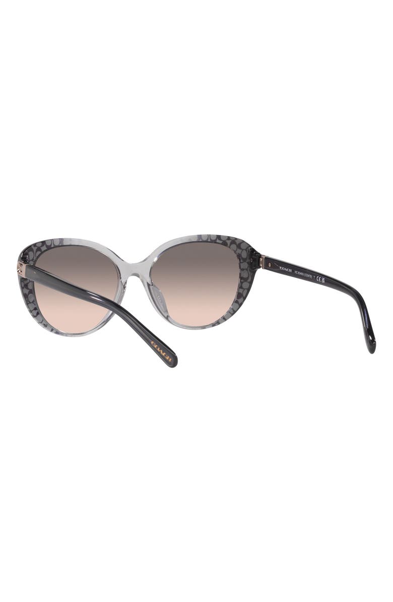 COACH 56mm Gradient Cat Eye Sunglasses, Alternate, color, Grey