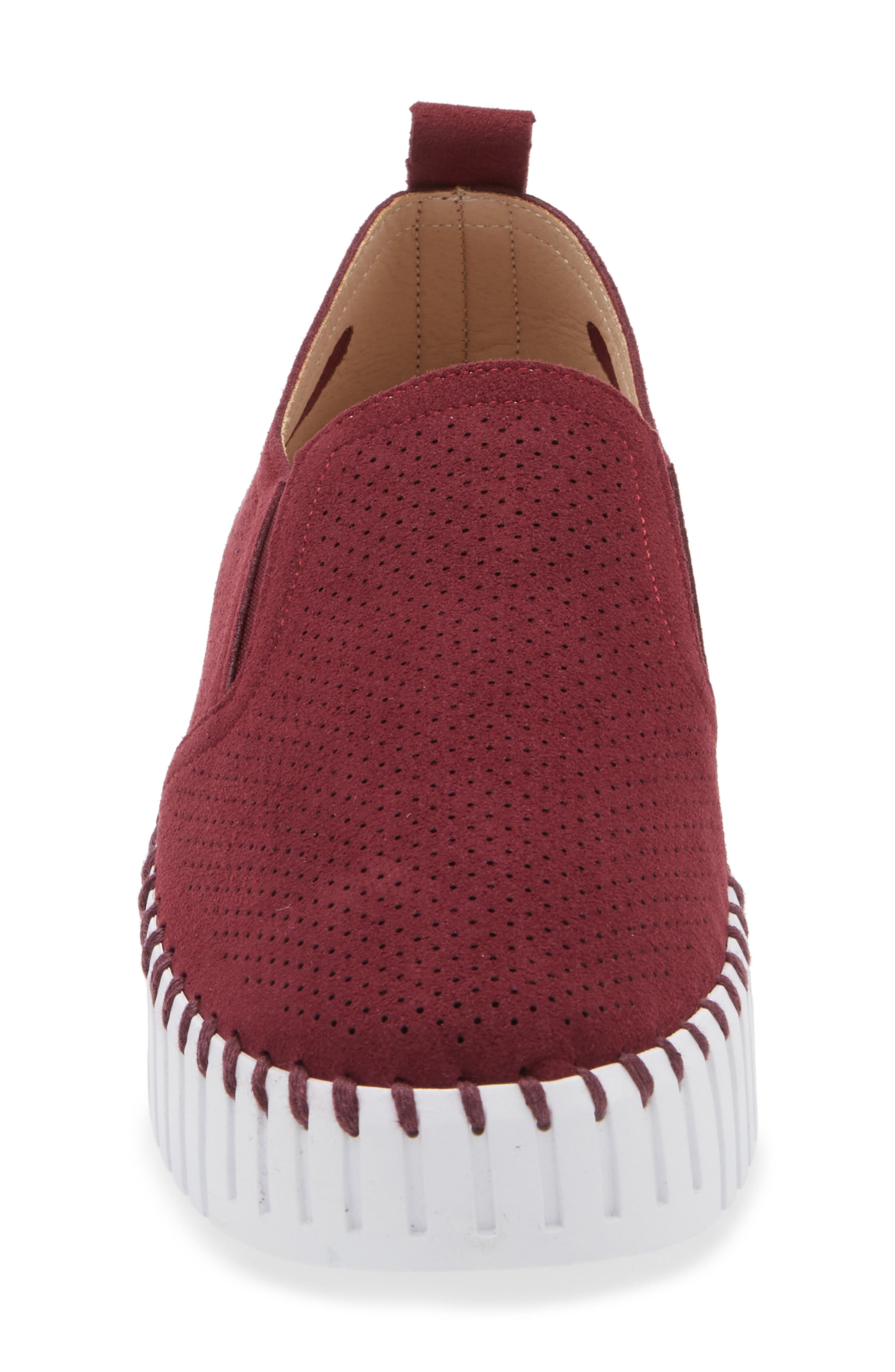 Tulipu Perforated Platform Sneaker, Alternate, color, WINETASTING