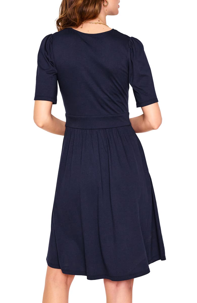 Boden Louisa Cotton Blend Jersey Dress, Alternate, color, Navy