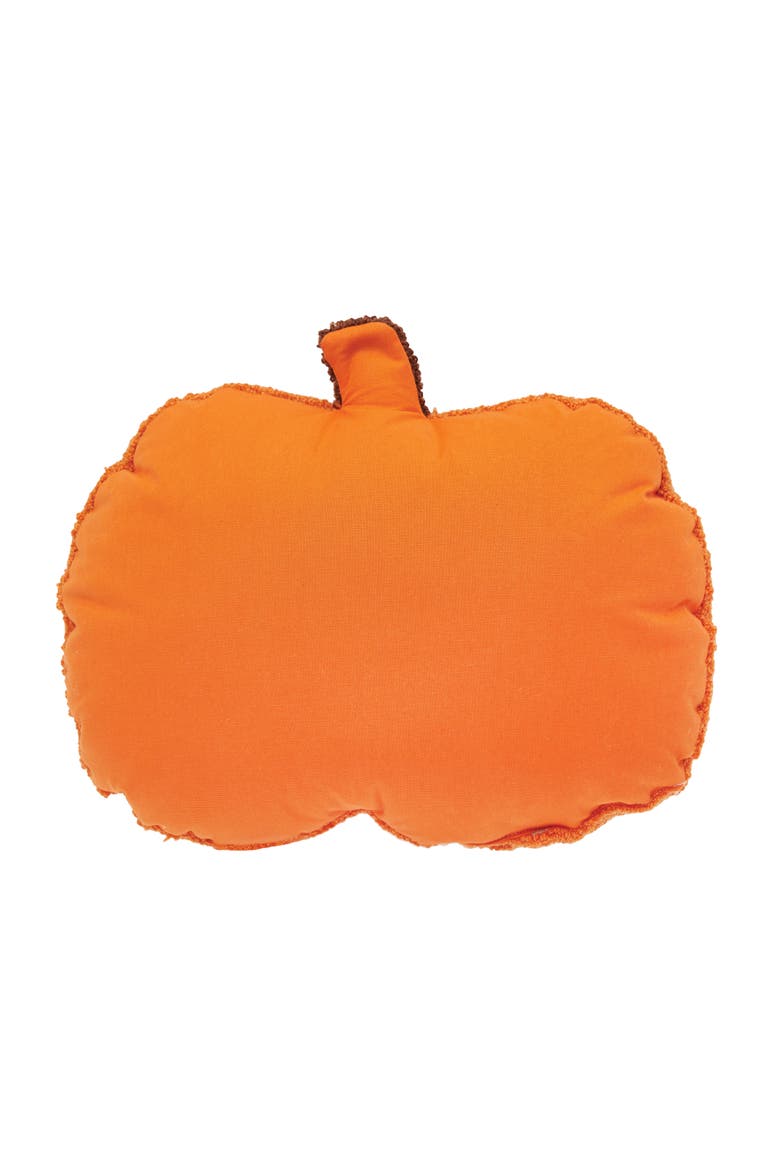 Jack O' Lantern Pumpkin Shaped Halloween Hooked Accent Throw Pillow 16" x 18", Alternate, color, Orange