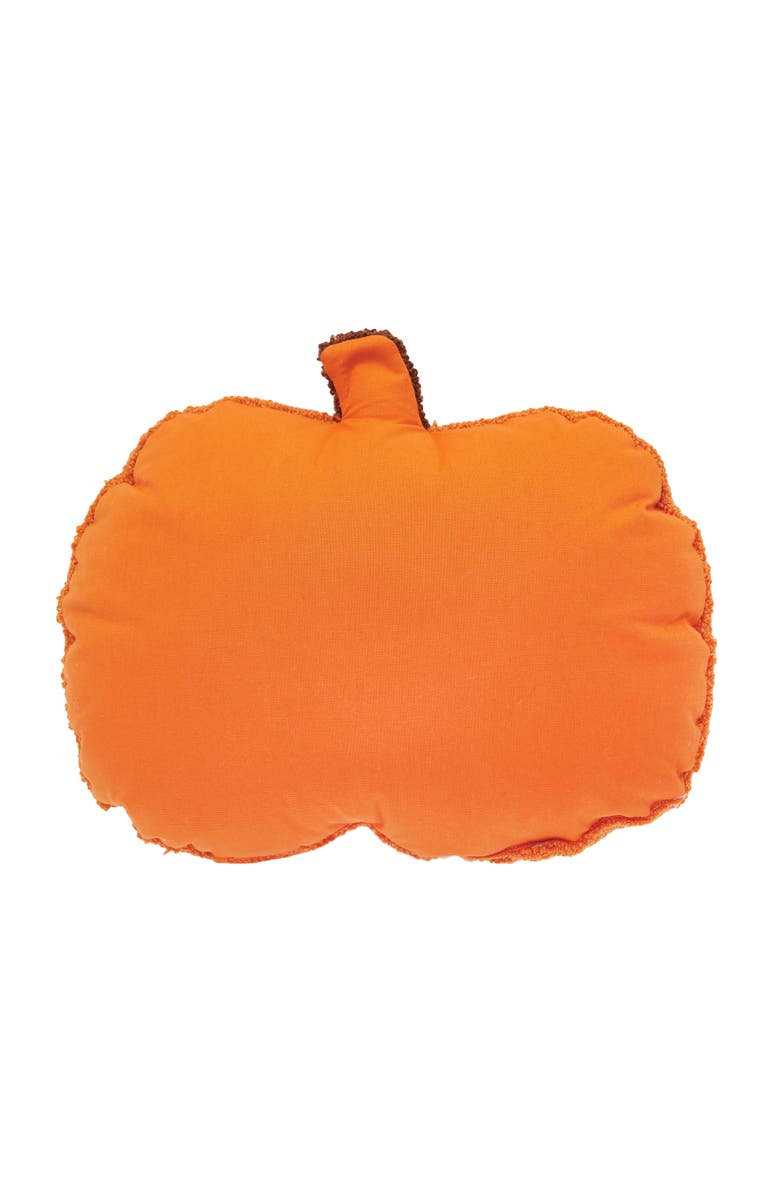 C&F Home Jack O
 Lantern Pumpkin Shaped Halloween Hooked Accent Throw Pillow 16" x 18", Alternate, color, Orange