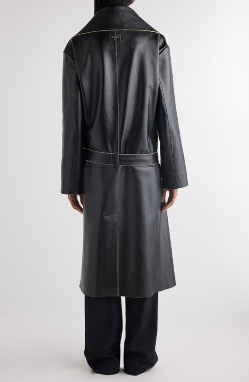 Acne Studios Lekata Leather Belted Coat In Black