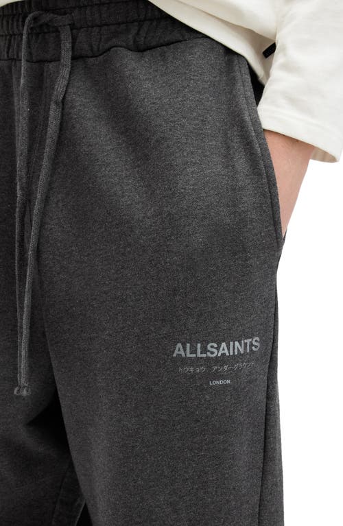Allsaints Underground Cotton Sweatpants In Gravestone Grey Marl