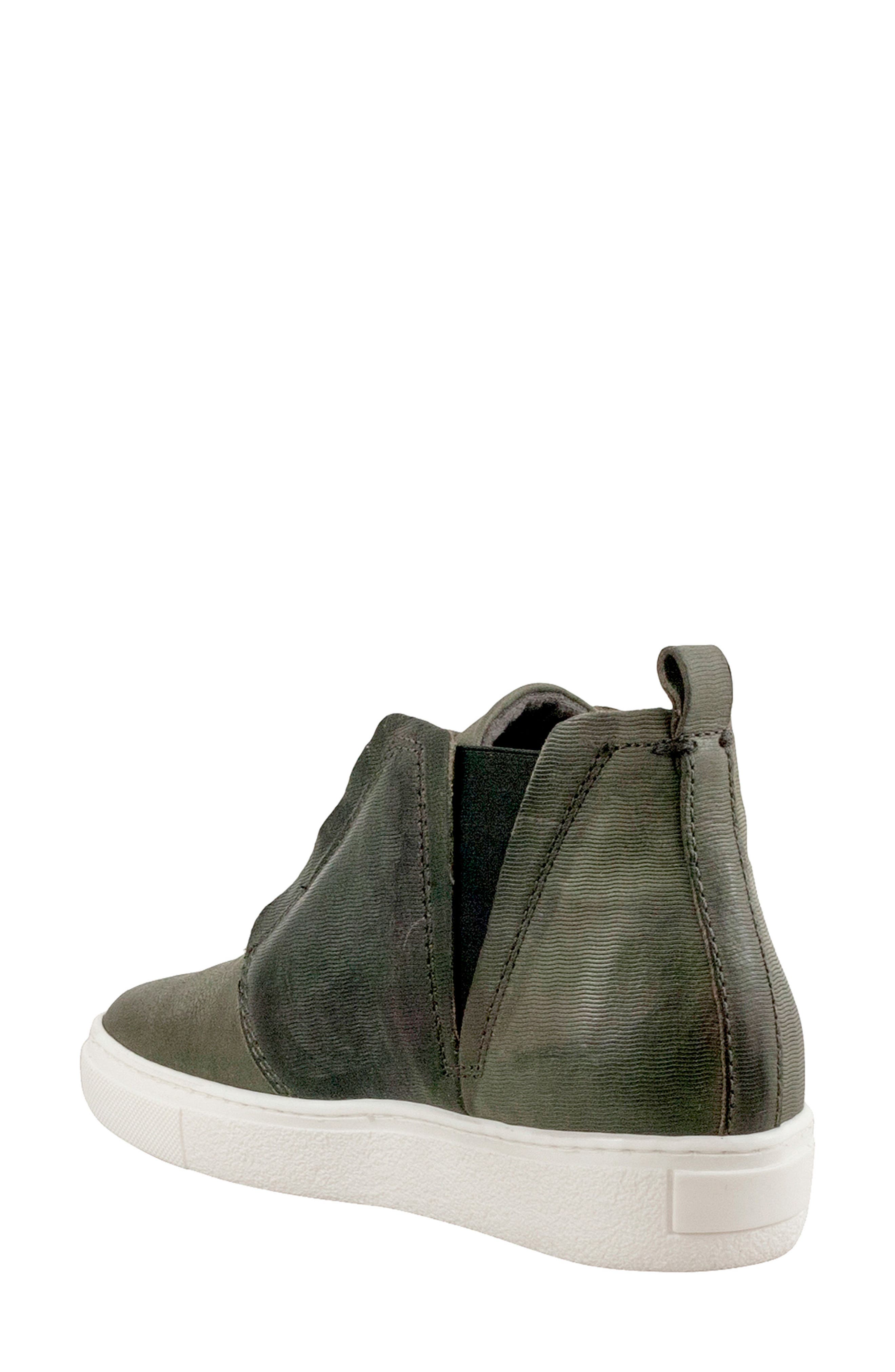 Laurent High Top Sneaker, Alternate, color, OLIVE LEATHER