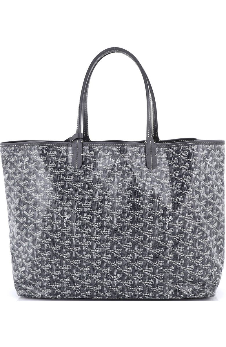 Pre-Owned Goyard Saint Louis Tote Coated Canvas PM, Main, color, Gray