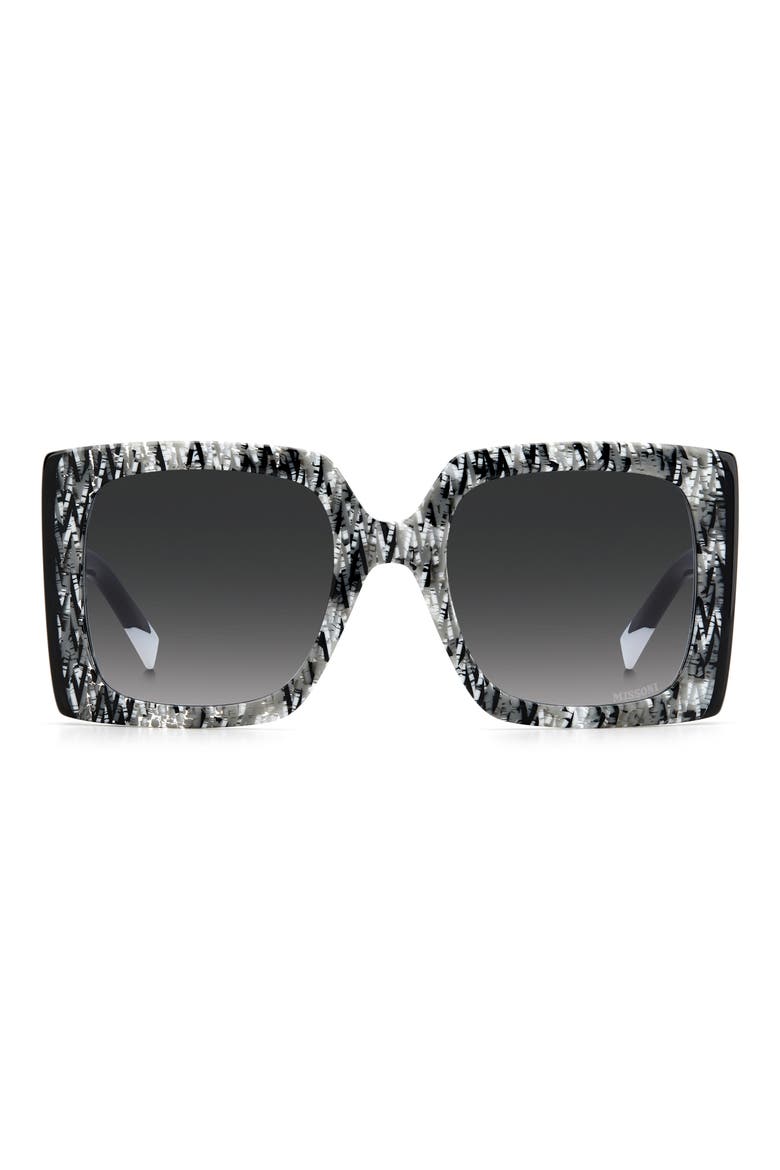 54mm Oversize Square Sunglasses, Main, color, BLACK PATTERN