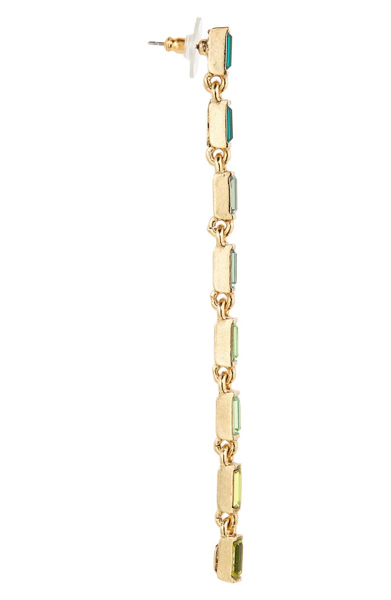 Oscar de la Renta Baguette Crystal Linear Drop Earrings, Alternate, color,