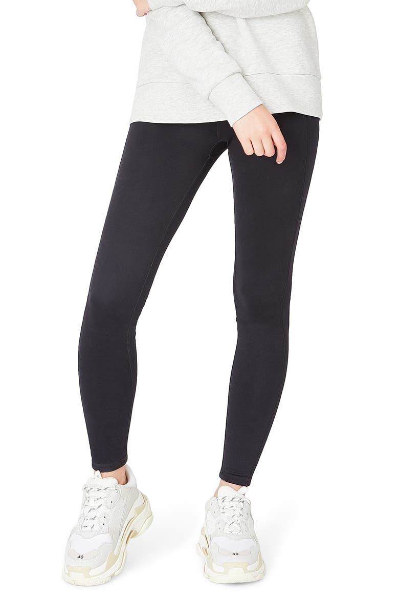 Reversible Yoga Leggings, Alternate, color, TONAL BEGONIA PRINT