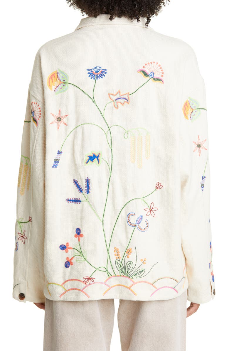 Bode Wildflower Embroidered Cotton Pullover, Alternate, color,