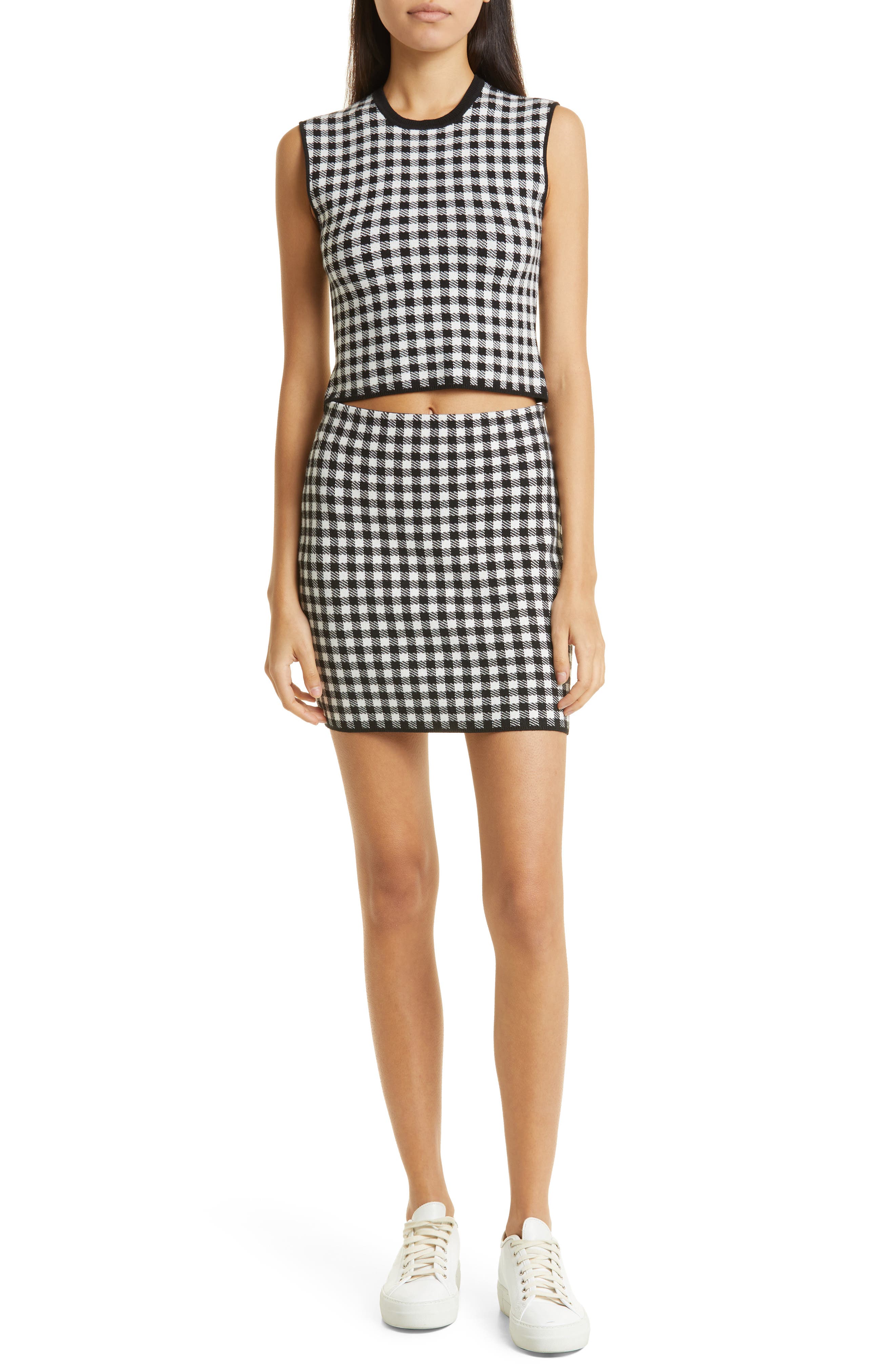 Gingham Jacquard Minskirt - image 2