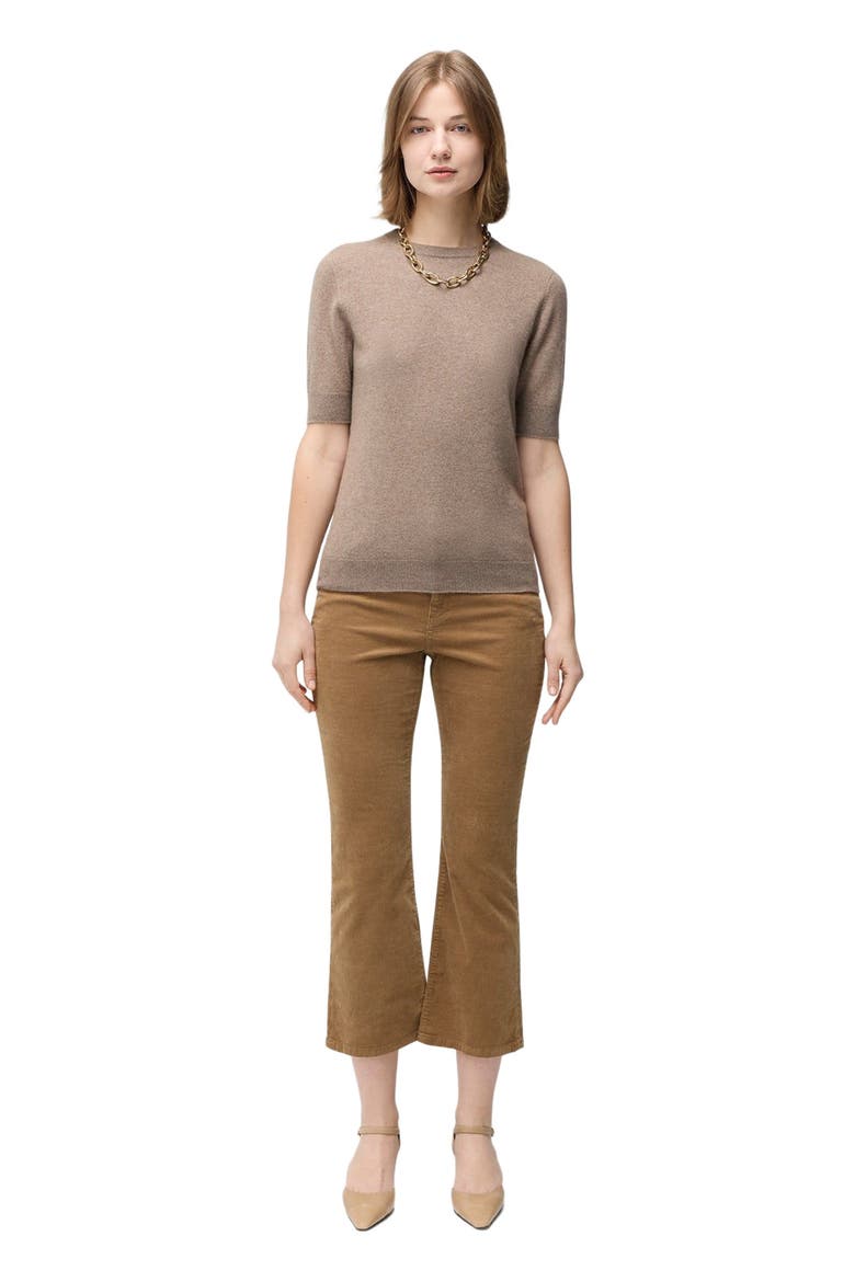 Crew Neck Cashmere Top, Main, color, taupe
