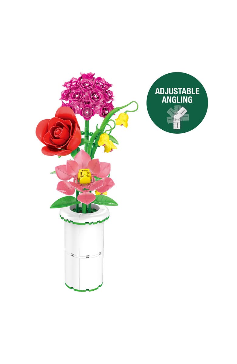 Brickcraft Bricktanicals Radiant Bouquet & Vase Building Set, Alternate, color, White