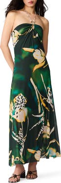 Steve Madden Strada Print Halter Maxi Dress