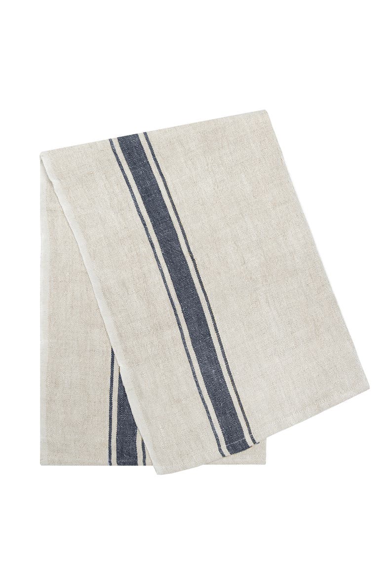 Marseille Tea Towels - Set of 2, Alternate, color, Blue, Natural 20" x 30"